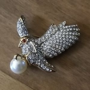 Crystal Eagle Brooch